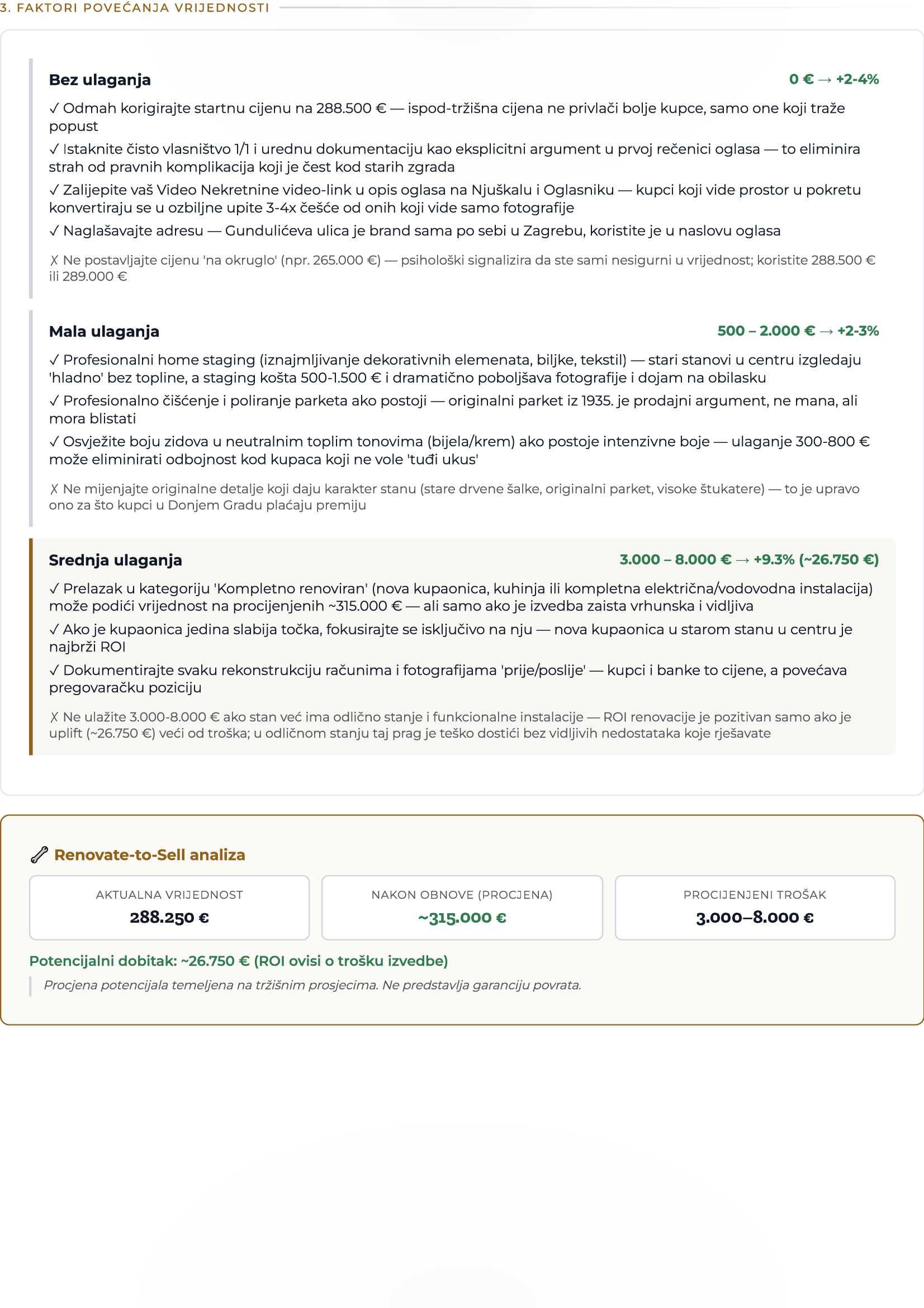 Plan prodaje — Faktori povećanja vrijednosti (Stranica 3)