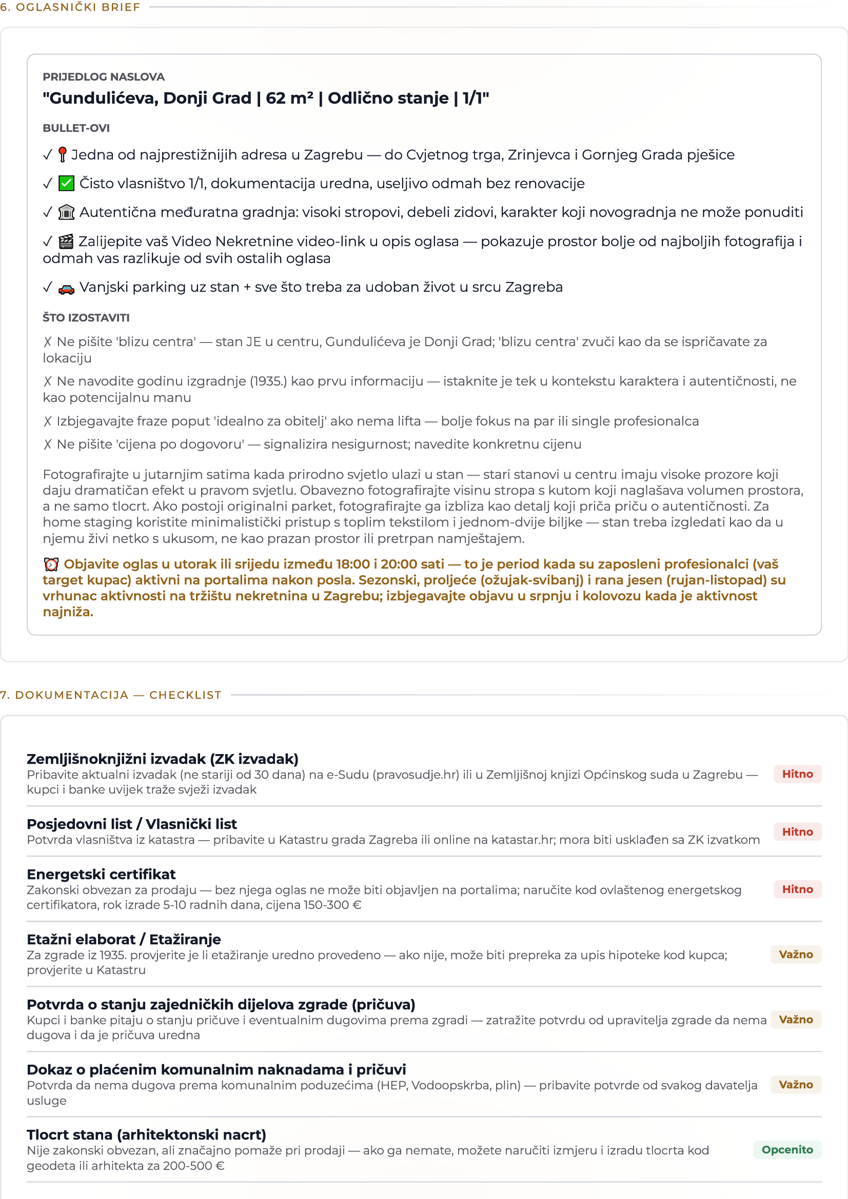 Plan prodaje — Oglasnički brief (Stranica 6)